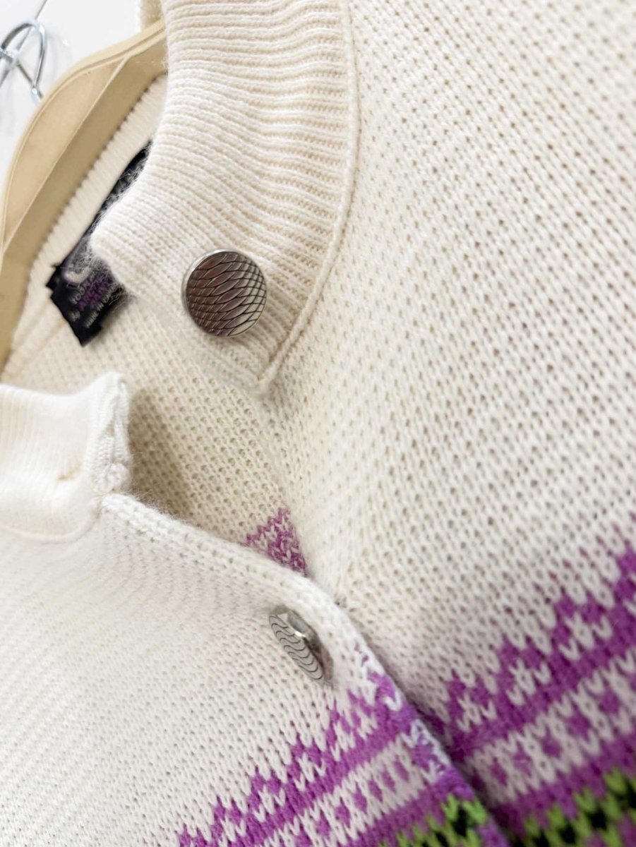 vintage artic wear snowflake fair isle knit cardigan - good market thrift store