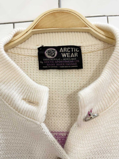 vintage artic wear snowflake fair isle knit cardigan - good market thrift store