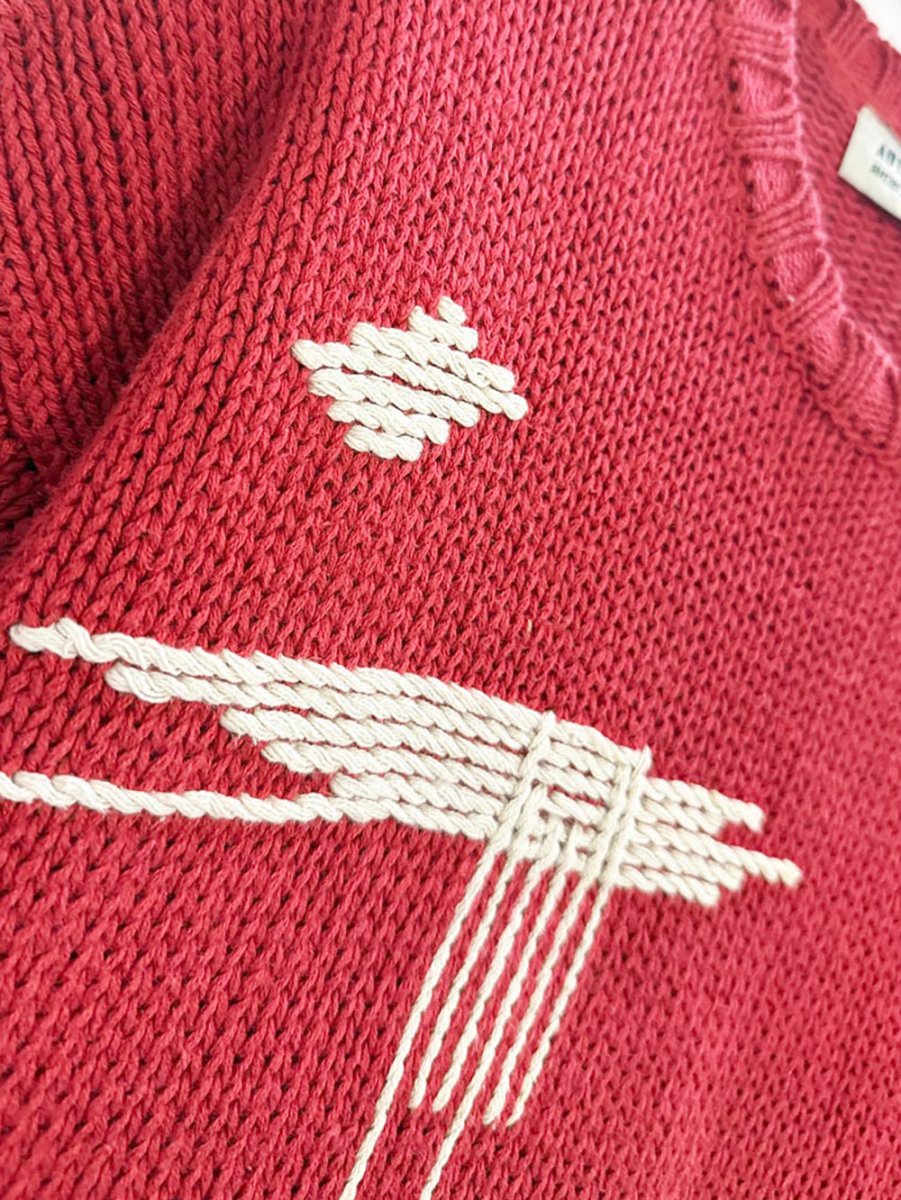 vintage autograph abstract knit top - good market thrift store