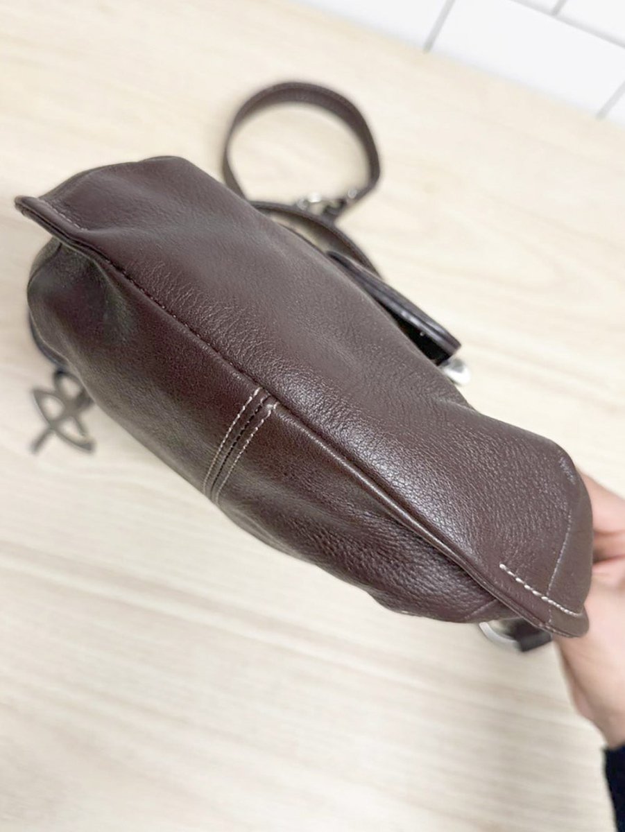 vintage b makowsky leather big buckle crossbody bag - good market thrift store
