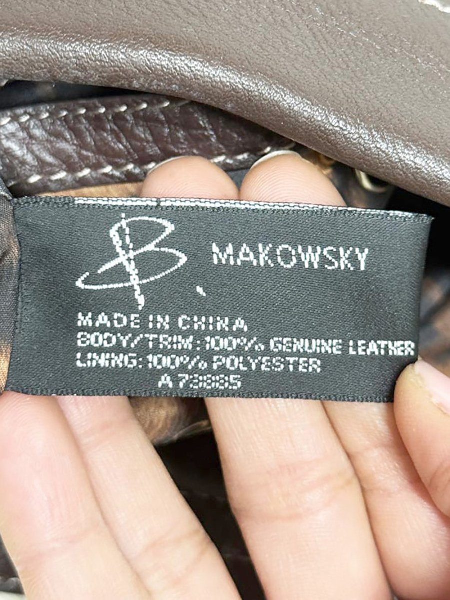 vintage b makowsky leather big buckle crossbody bag - good market thrift store