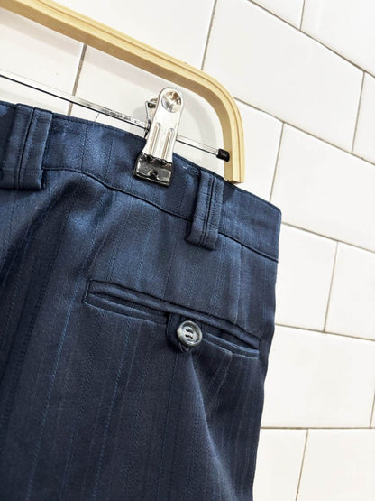 vintage baggy pinstripe double pleat trouser - good market thrift store