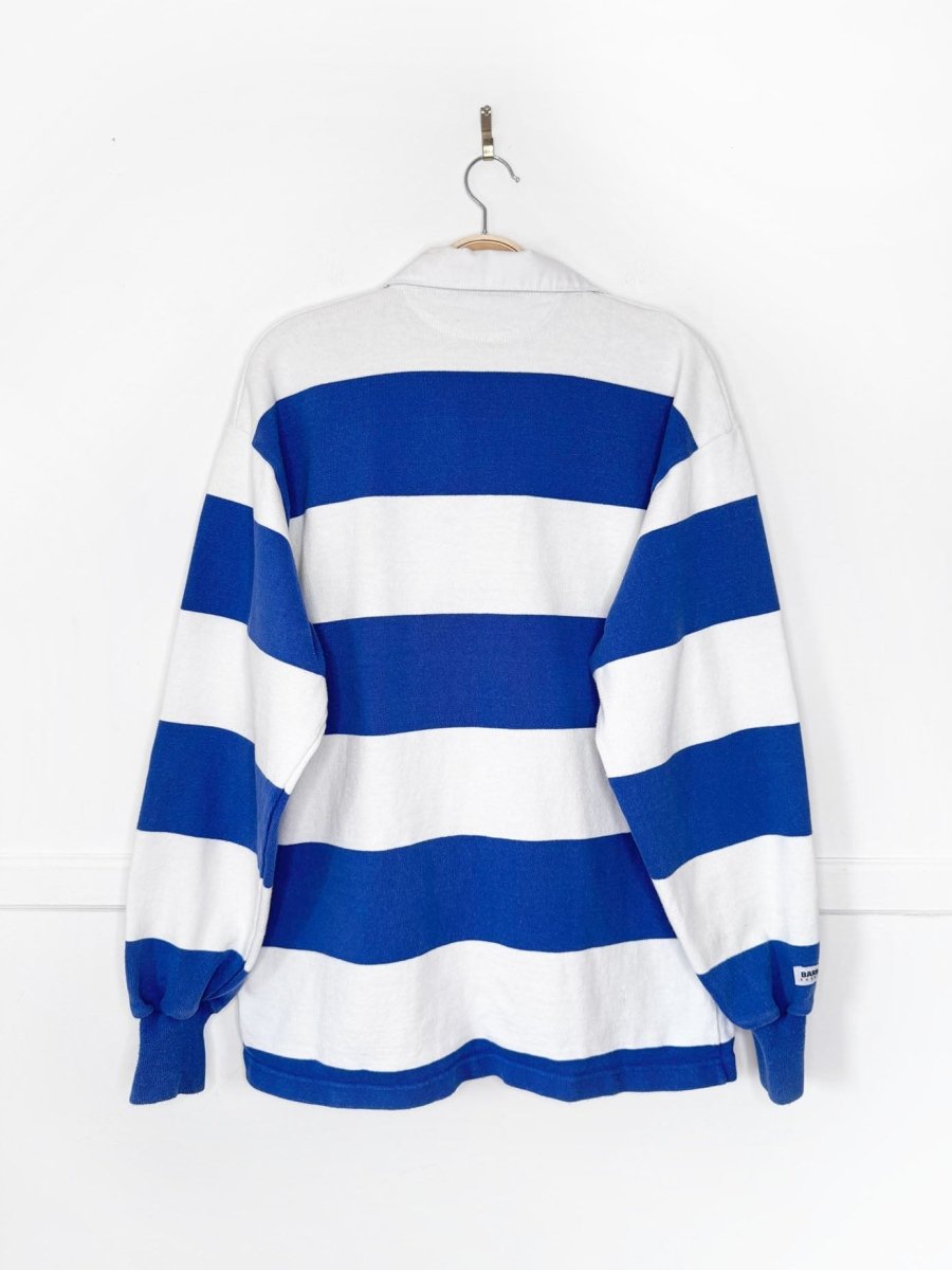 vintage barbarian pine crest rugby striped long sleeve shirt - good market thrift store