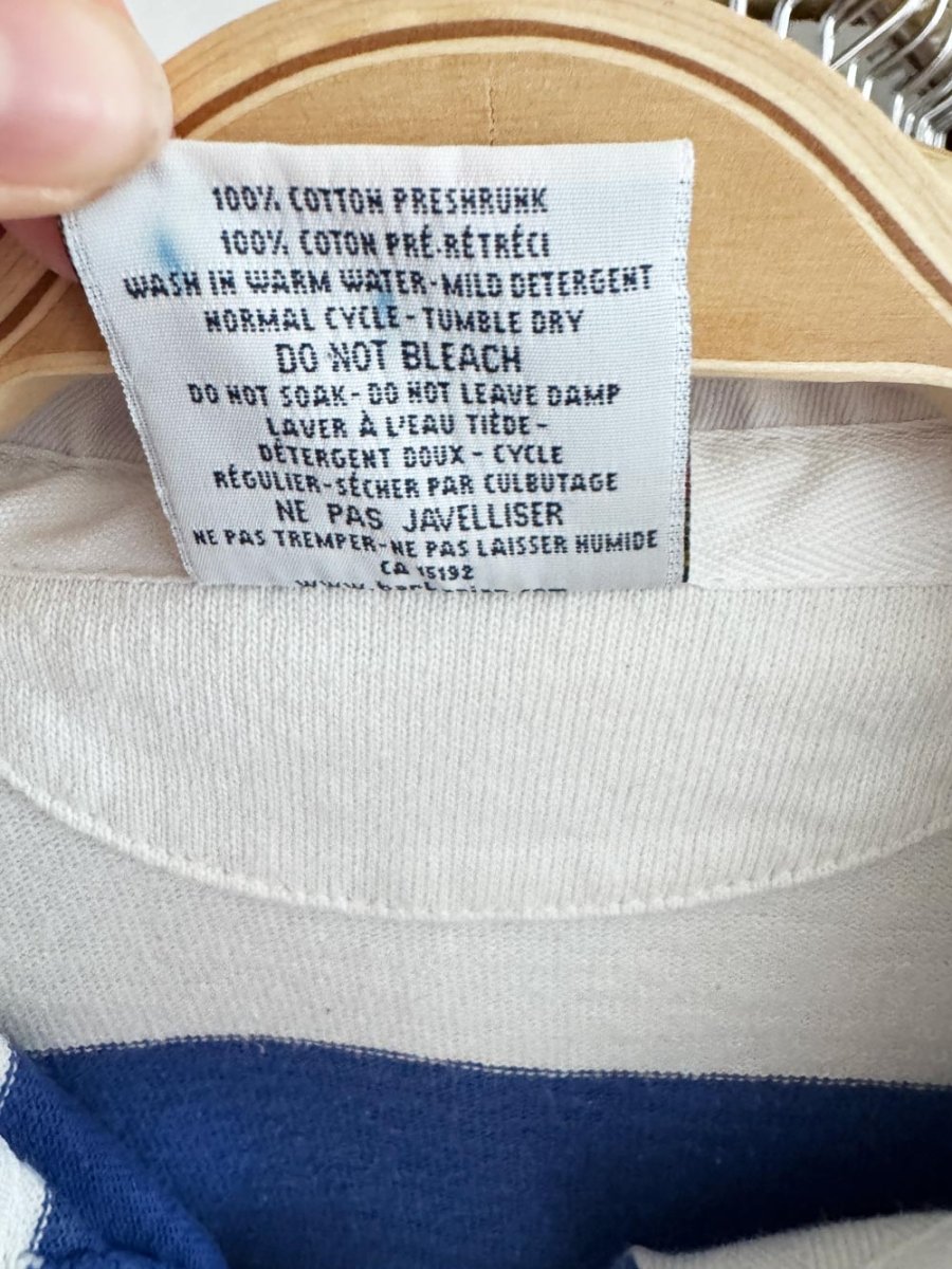 vintage barbarian pine crest rugby striped long sleeve shirt - good market thrift store
