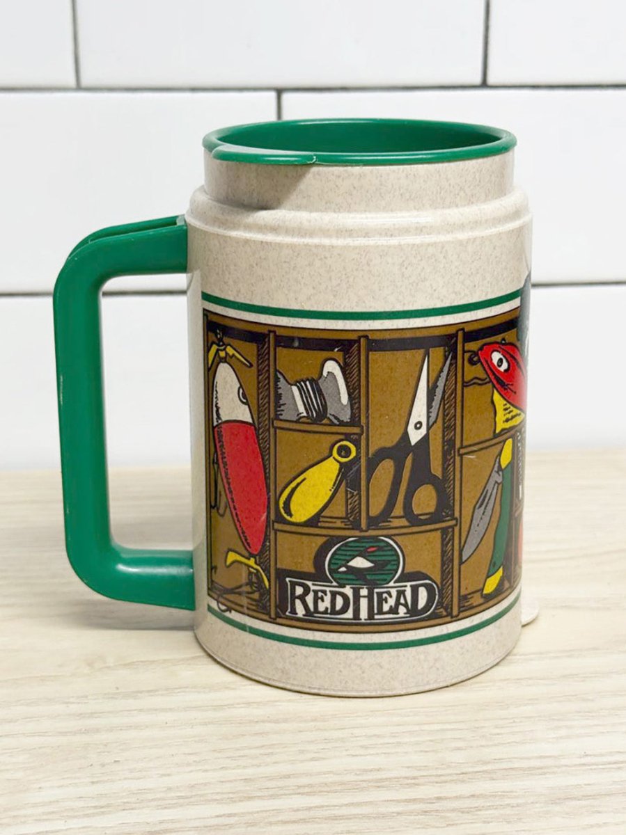 vintage bass pro shops travel mug with handle | whirley - good market thrift store