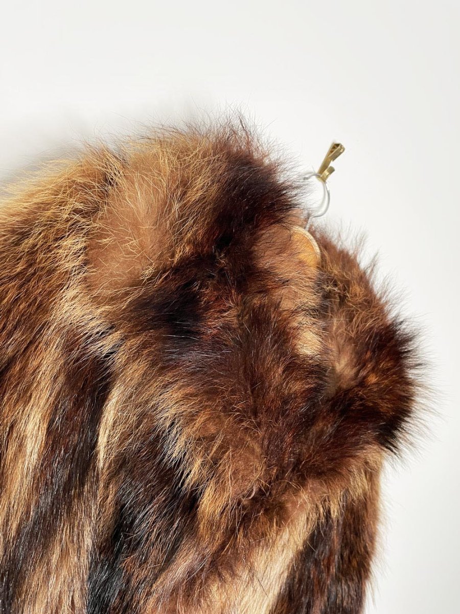 vintage beaver fur deep pile long coat - good market thrift store