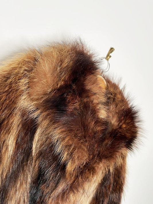 vintage beaver fur deep pile long coat - good market thrift store