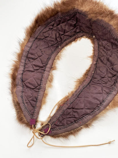 vintage beaver fur tie stole collar - good market thrift store