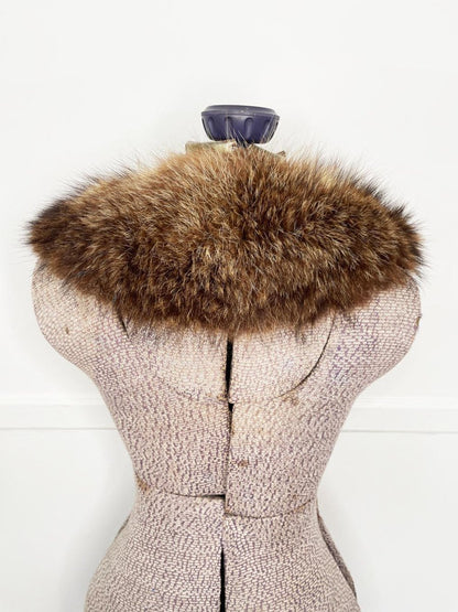 vintage beaver fur tie stole collar - good market thrift store