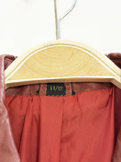 vintage belted leather trench coat - good market thrift store