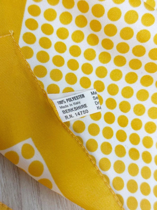 vintage berkshire polka dot long poly scarf | made in Italy - good market thrift store