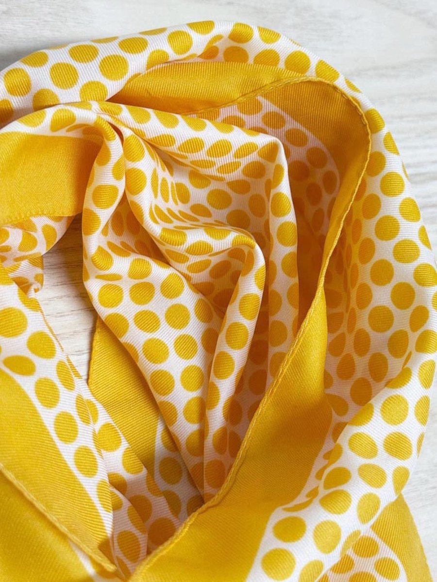 vintage berkshire polka dot long poly scarf | made in Italy - good market thrift store