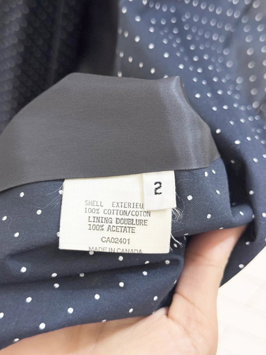 vintage bernard cahill polka dot cape back belted trench coat | mallia | made in Canada - good market thrift store
