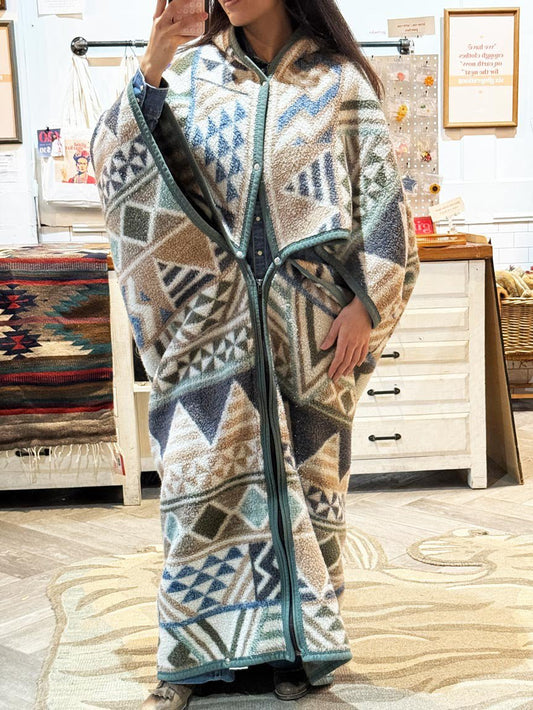 vintage biederlack wearable camp blanket | made in USA - good market thrift store