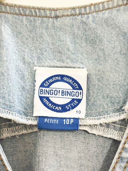 vintage bingo! bingo! gold sun embellished denim shirt | made in USA - good market thrift store