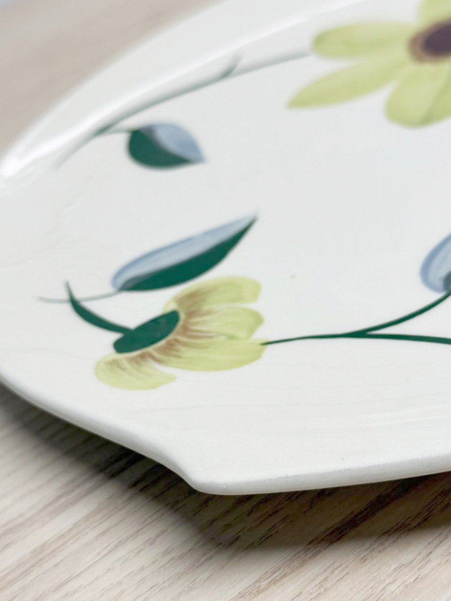 vintage blue ridge hand painted - underglaze floral plate | made in USA - good market thrift store