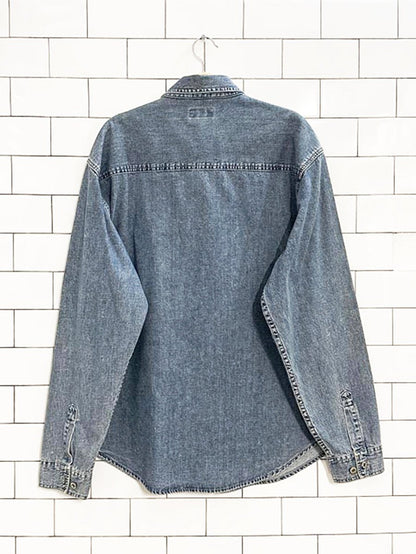 vintage bluenotes full button denim shirt - good market thrift store