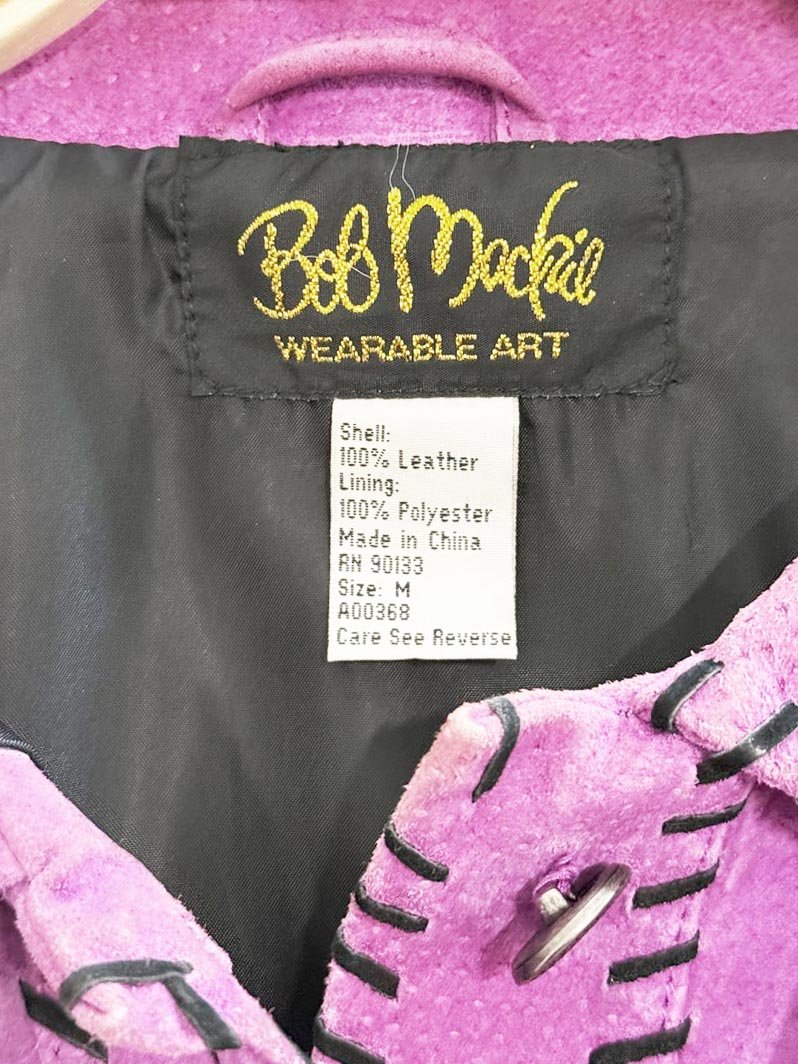 vintage bob mackie suede fringe western leather jacket | wearable art - good market thrift store