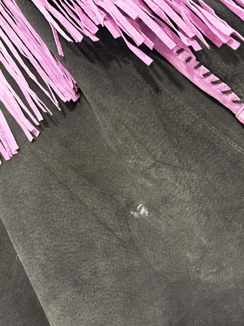 vintage bob mackie suede fringe western leather jacket | wearable art - good market thrift store
