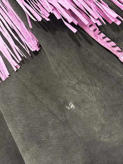 vintage bob mackie suede fringe western leather jacket | wearable art - good market thrift store