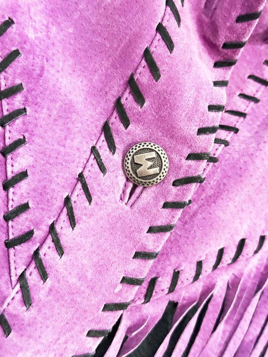 vintage bob mackie suede fringe western leather jacket | wearable art - good market thrift store