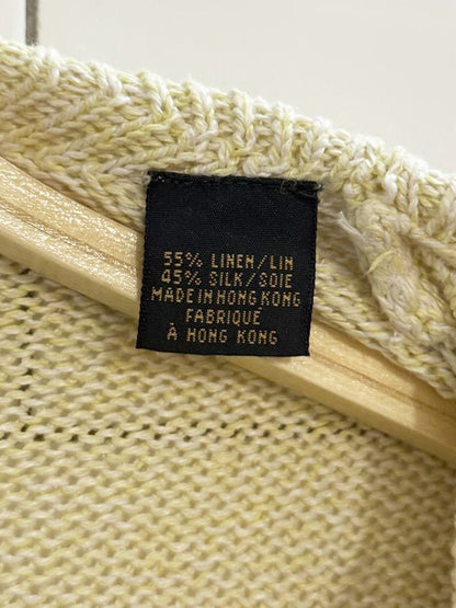 vintage bobby jones linen - silk collared slub knit sweater - good market thrift store