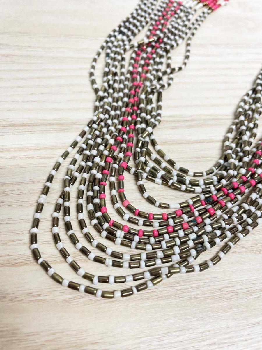 vintage boho beaded ukranian festival necklace - good market thrift store