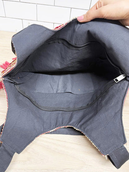 vintage boho embroidered beaded tassel shoulder bag - good market thrift store