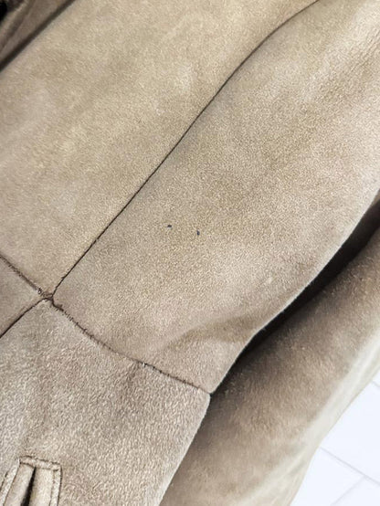 vintage boho embroidered sheepskin belted toggle parka - good market thrift store