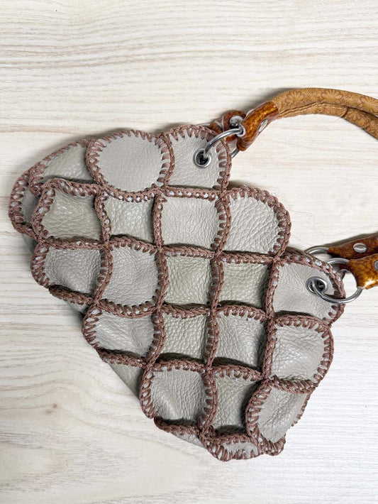 vintage boho leather patchwork handbag - good market thrift store