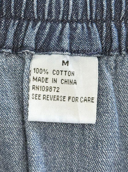 vintage boho tiered prairie denim midi skirt - good market thrift store