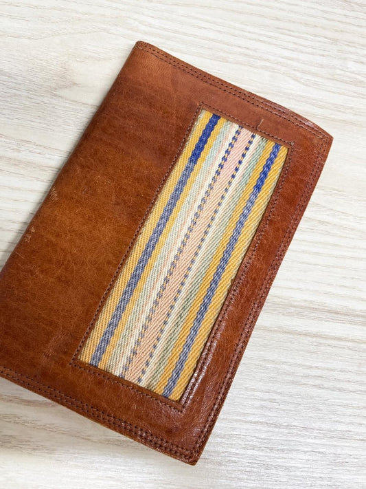 vintage boho woven leather passport holder - good market thrift store