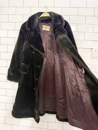 vintage borg plush double breasted teddy coat | made in Canada - good market thrift store