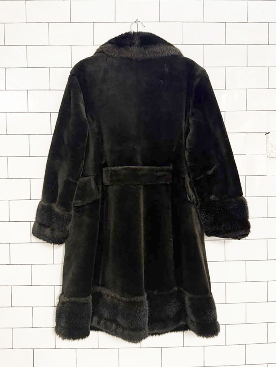 vintage borg plush double breasted teddy coat | made in Canada - good market thrift store