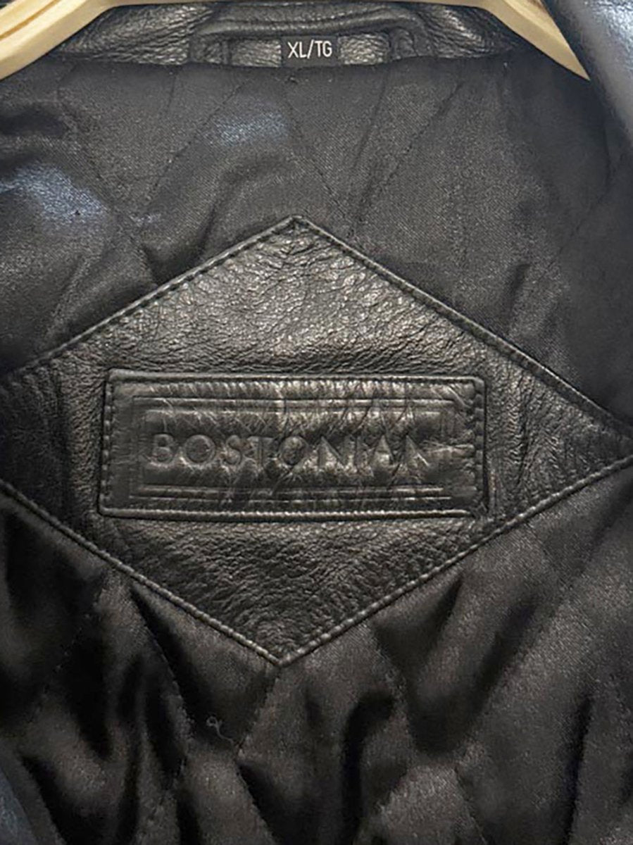 vintage bostanian leather full zip drawstring waist jacket | moores - good market thrift store
