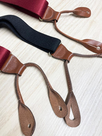 vintage boston traders leather suspenders - good market thrift store