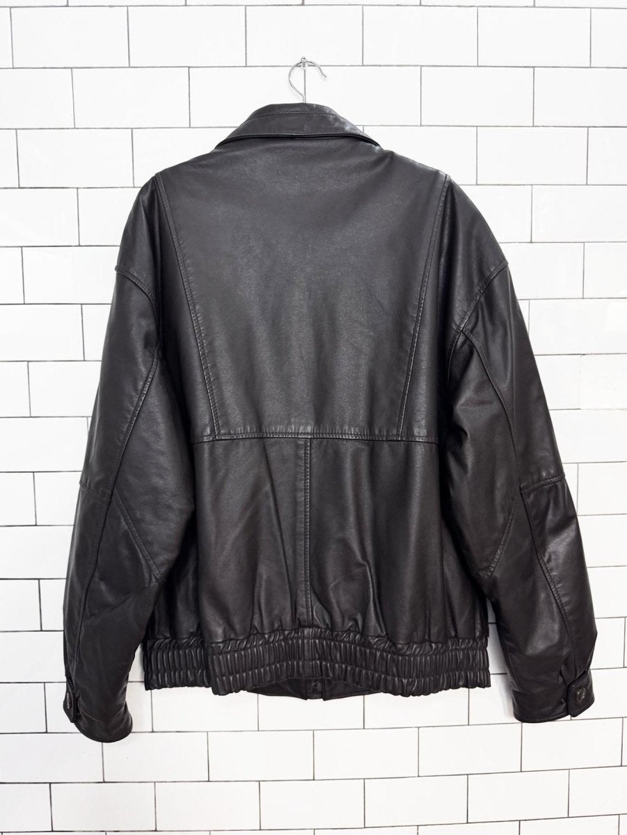 vintage boulevard club leather bomber jacket - good market thrift store