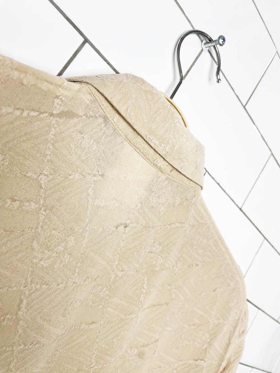 vintage braemar 100% silk textured full button blouse - good market thrift store