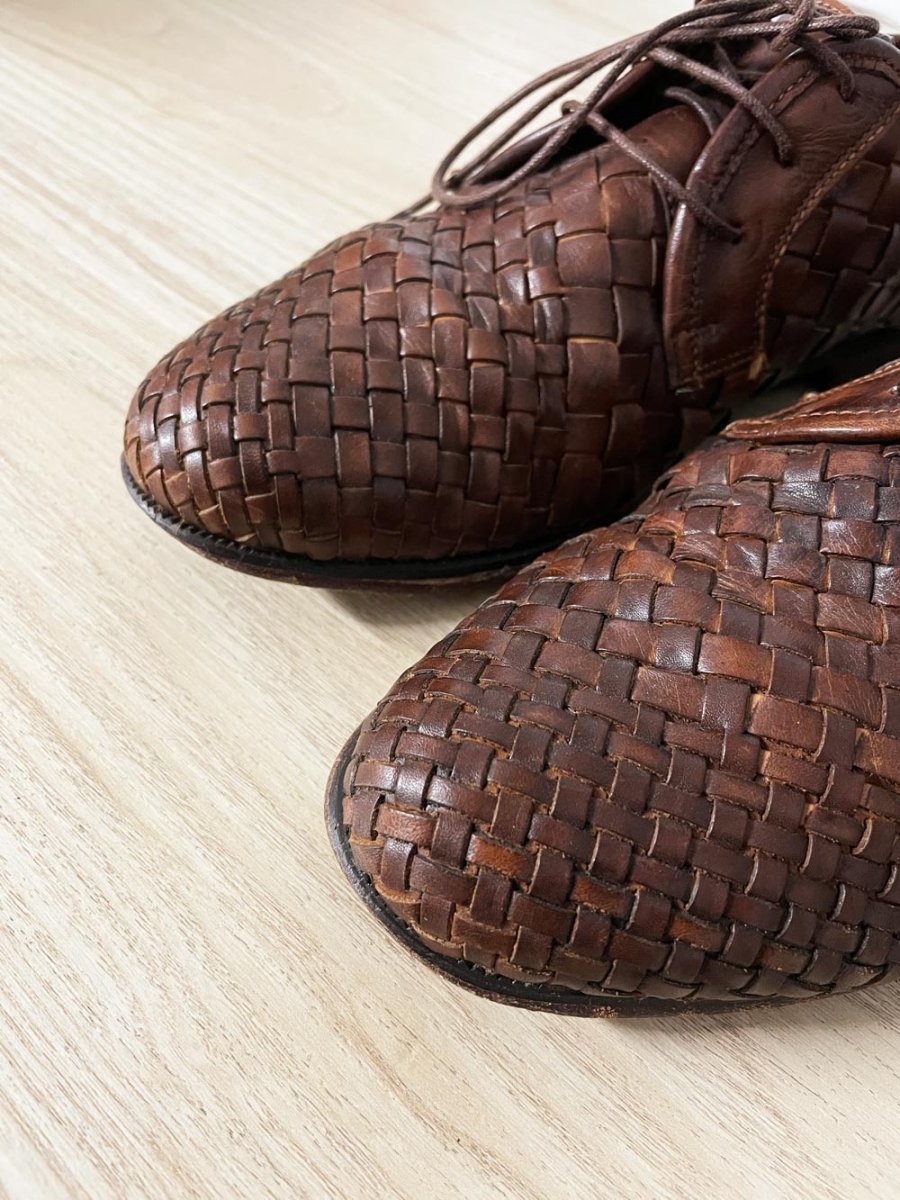 vintage brettons basketweave leather shoe - good market thrift store