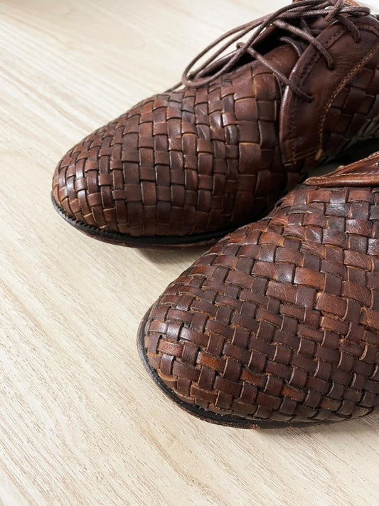 vintage brettons basketweave leather shoe - good market thrift store