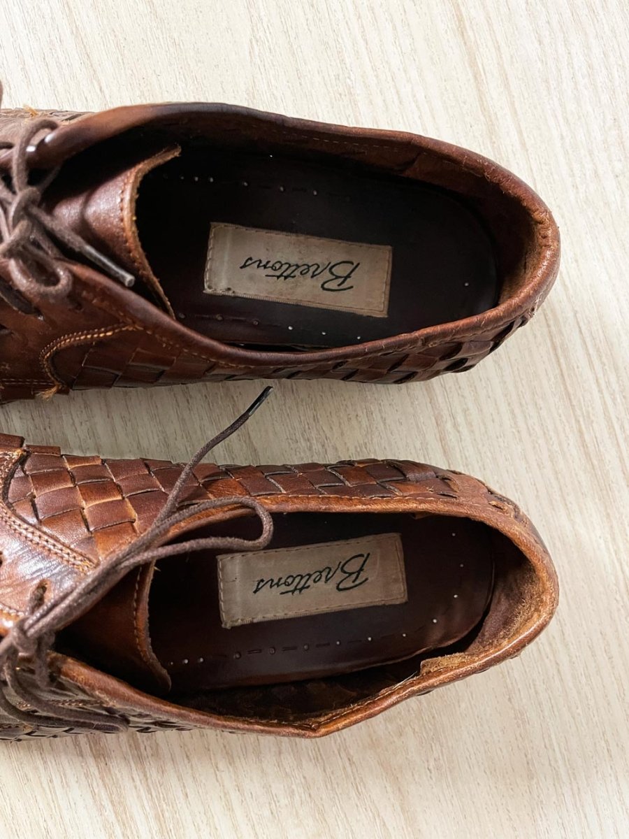 vintage brettons basketweave leather shoe - good market thrift store