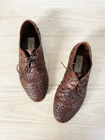 vintage brettons basketweave leather shoe - good market thrift store