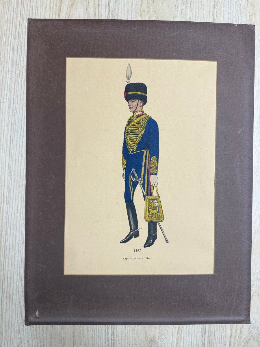 vintage british horse artillery captain uniform print | 1897 - good market thrift store