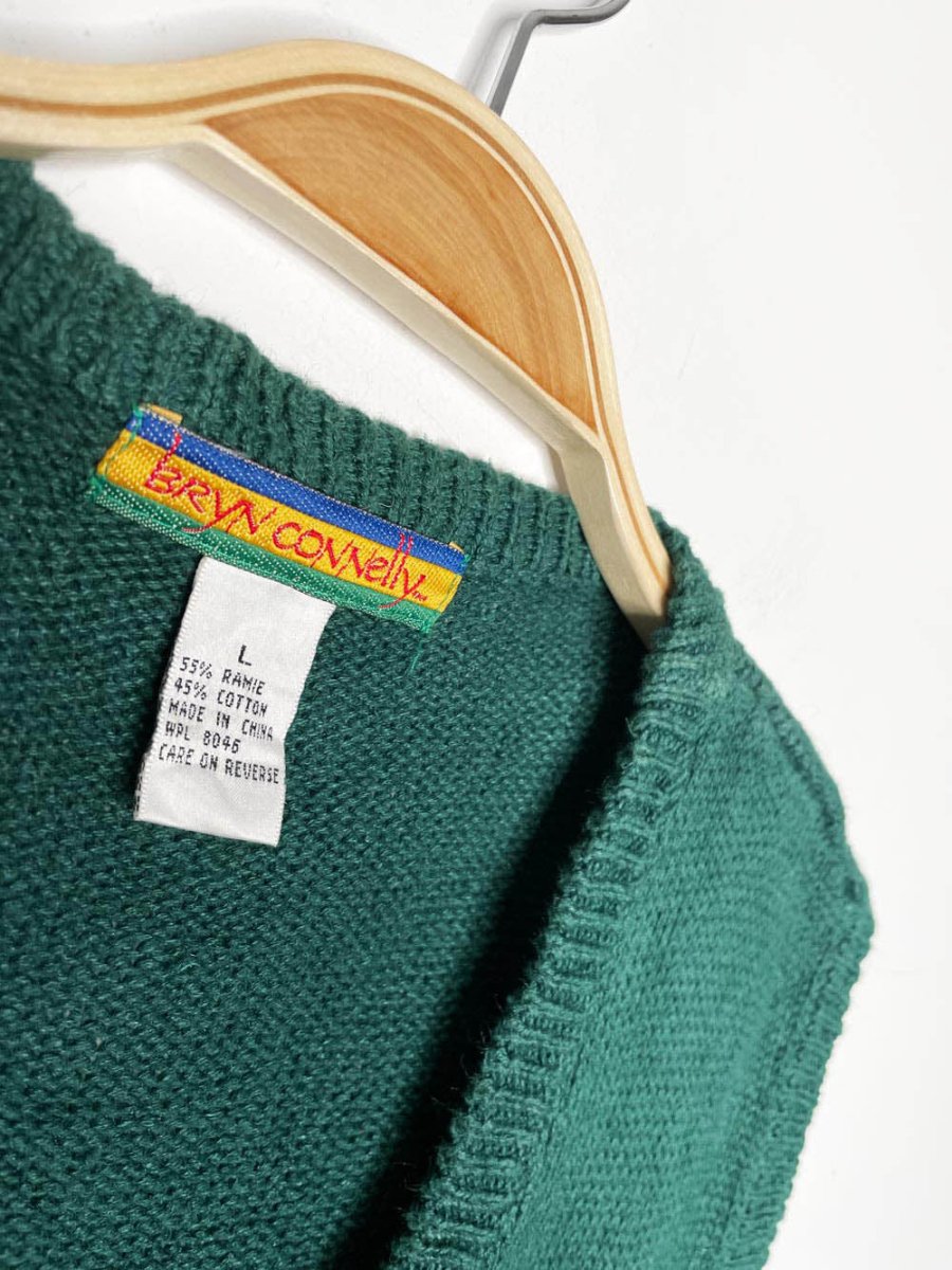 vintage bryn connelly holiday bears + bows knit vest - good market thrift store