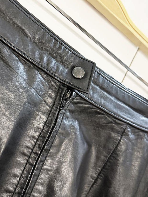 vintage brynes & baker leather mini skirt - good market thrift store