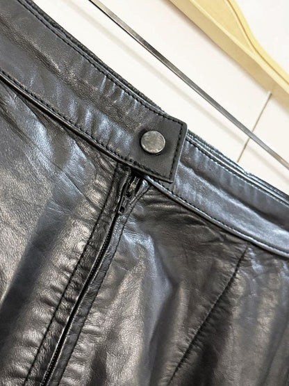 vintage brynes & baker leather mini skirt - good market thrift store