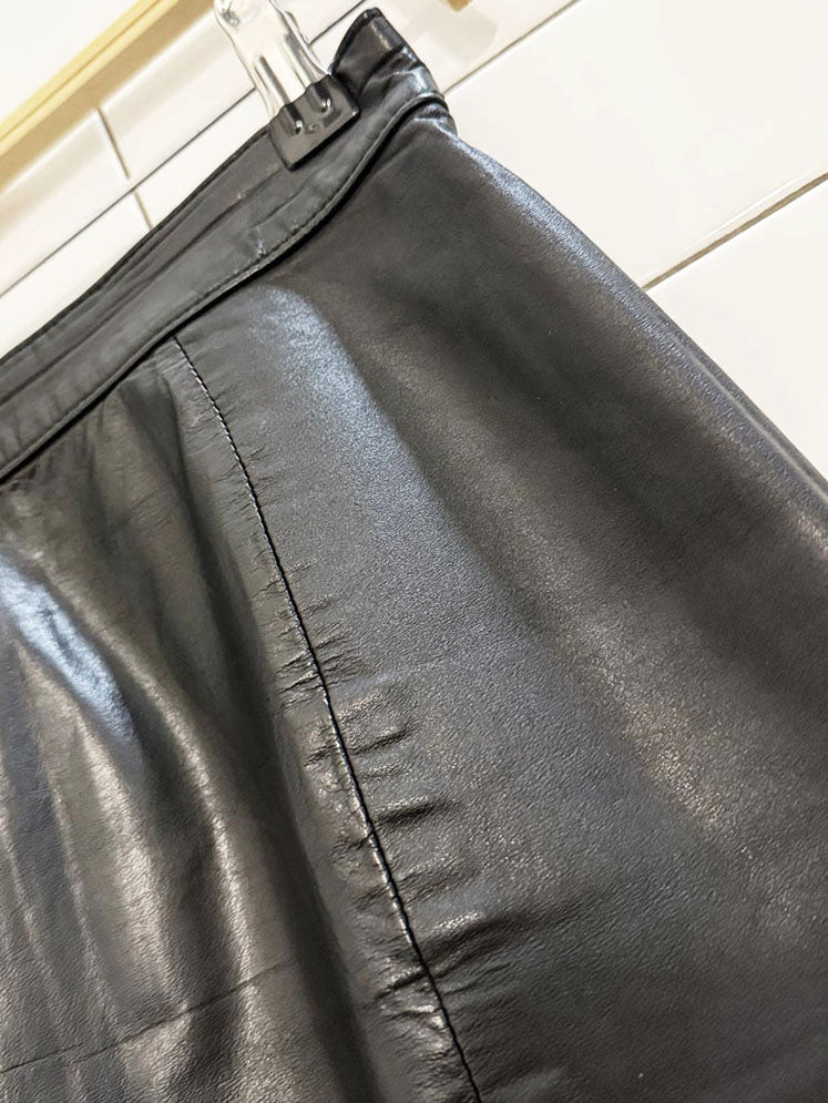 vintage brynes & baker leather mini skirt - good market thrift store