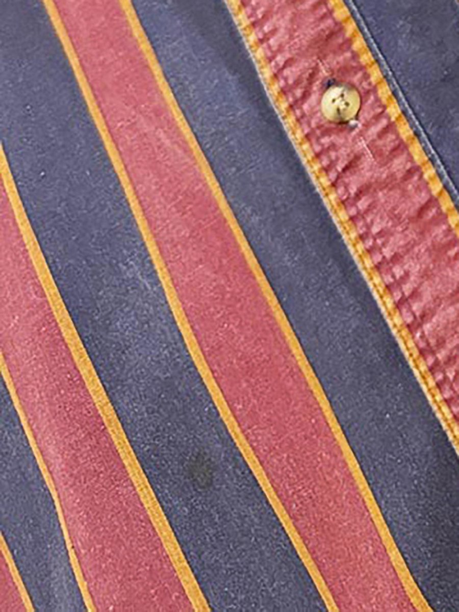 vintage bugle boy crest pocket striped shirt - good market thrift store