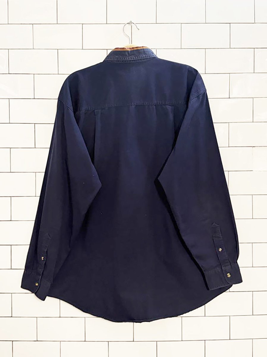 vintage bugle boy crest pocket striped shirt - good market thrift store