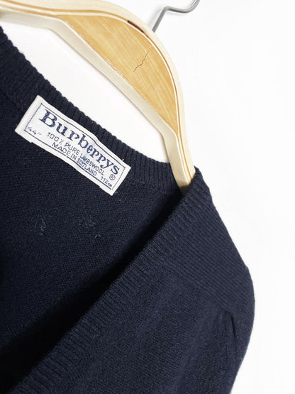 vintage burberrys 100% lambswool v - neck sweater - good market thrift store